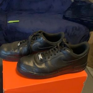 All black Black Air Force ones size 11